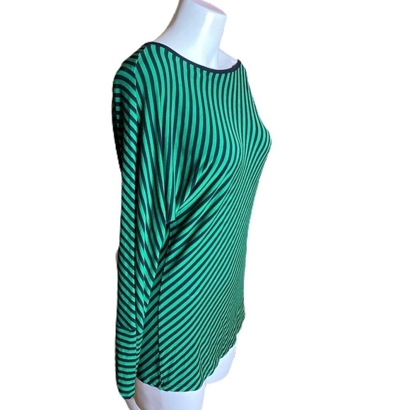 Micheal Micheal Kors Green Striped Top Size M - Picture 2 of 6